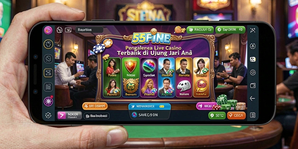 Gameplay Live Casino yang mengesankan dengan dealer yang interaktif.