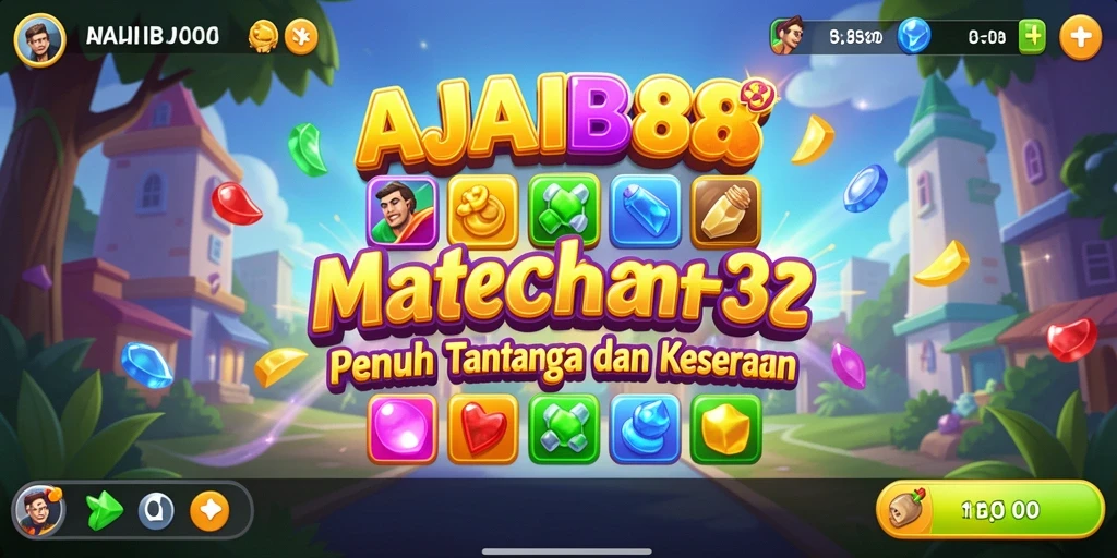 Tampilan gameplay <strong>AJAIB88</strong> yang seru dalam mode Match-3.
