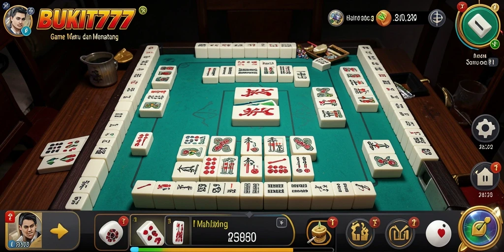 Screenshot BUKIT777 menampilkan gameplay seru dalam permainan Mahjong.