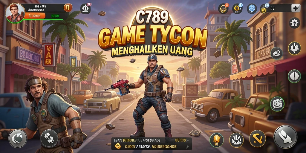 Screenshot menunjukkan pemain membangun kerajaan bisnis dalam C789.