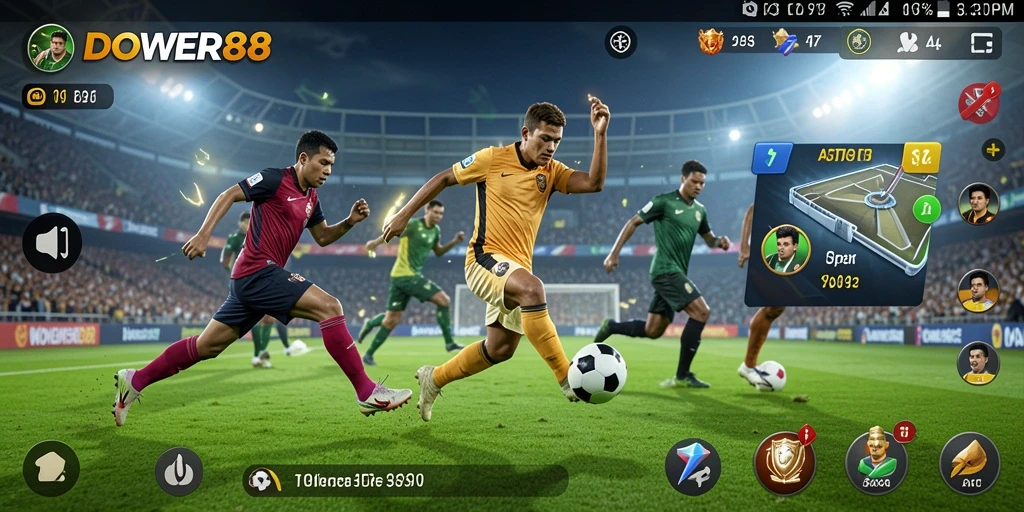 Tampilan gameplay DOWER88 yang menarik dan dinamis dalam dunia olahraga.