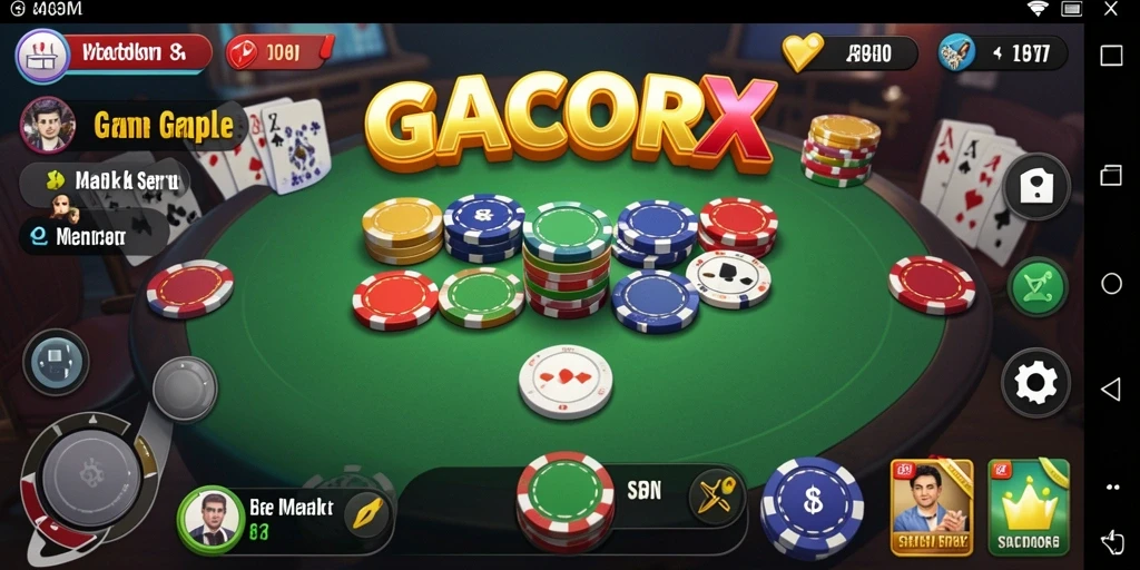 Tampilan menarik gameplay Gaple yang seru di GACORX.