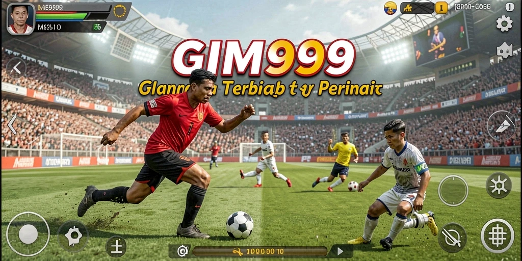 Screenshot GIM999 menampilkan pemain dalam aksi pertandingan olahraga.