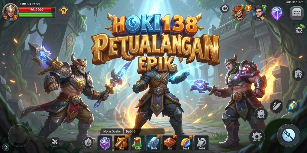 Screenshot gameplay HOKI138 menampilkan aksi pertempuran yang mendebarkan.