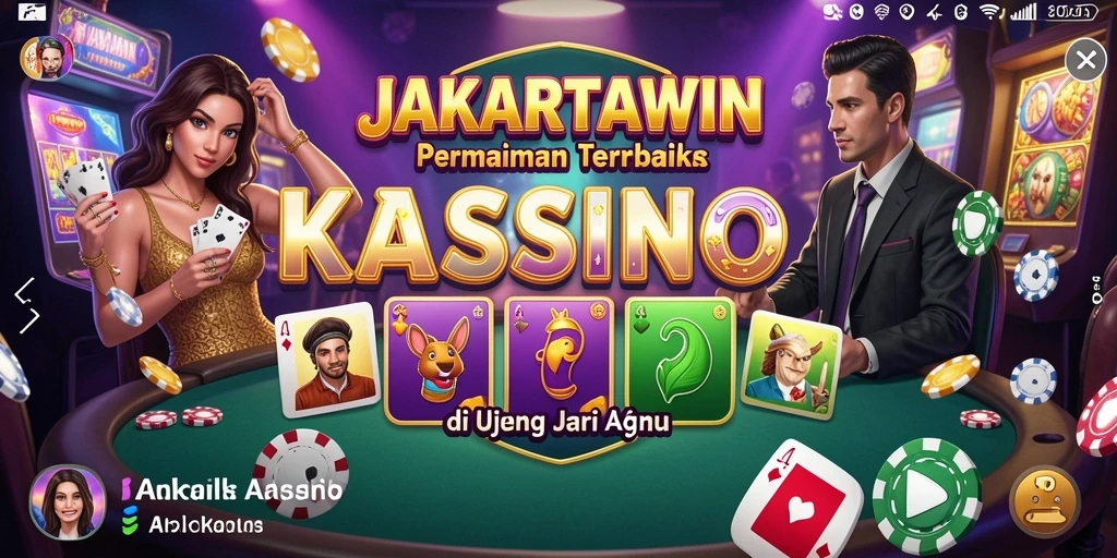 Tampilan gameplay seru di JAKARTAWIN, menampilkan berbagai permainan Kasino.