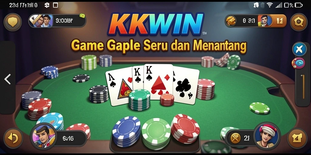 Tampilan gameplay Gaple yang seru dan interaktif di KKWIN.