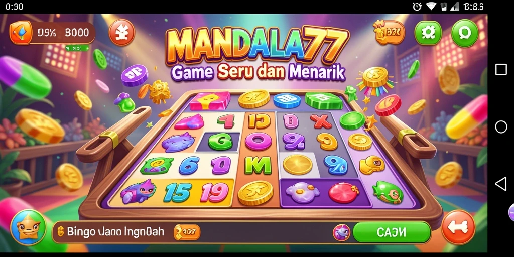 Screenshot gameplay MANDALA77 menunjukkan momen seru dalam permainan Bingo.