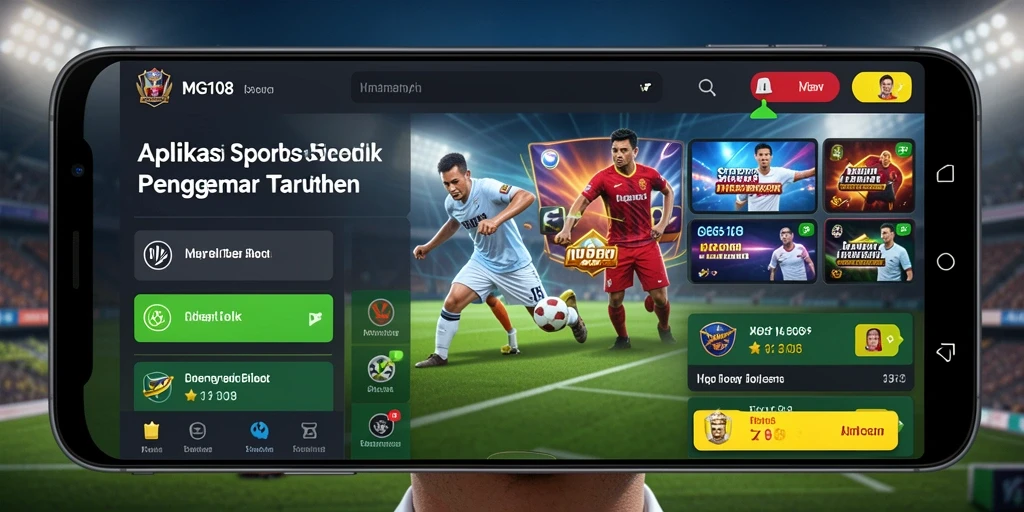 Tampilan screenshot MG108 menampilkan taruhan langsung pada pertandingan olahraga.