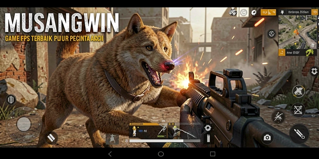 Tampilan menegangkan gameplay MUSANGWIN saat pemain beraksi.