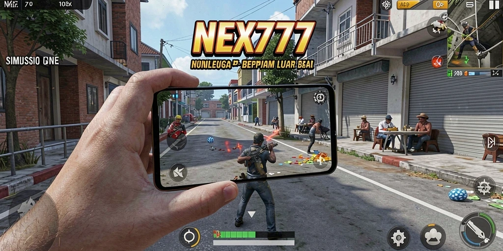 Screenshot NEX777 menampilkan aksi gameplay simulasi yang mendebarkan.