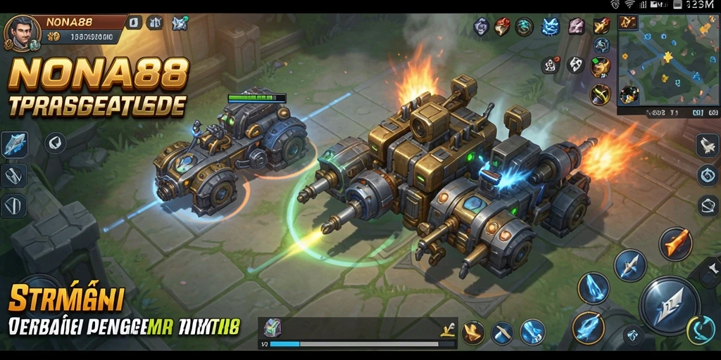 Tampilan seru dari gameplay NONA88 di arena strategi.