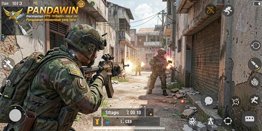 Tampilan gameplay yang mendebarkan dalam PANDAWIN.