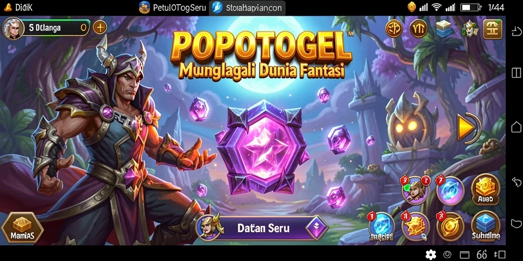 Screenshot menampilkan aksi seru dalam permainan PETUALANGAN POPOTOGEL.