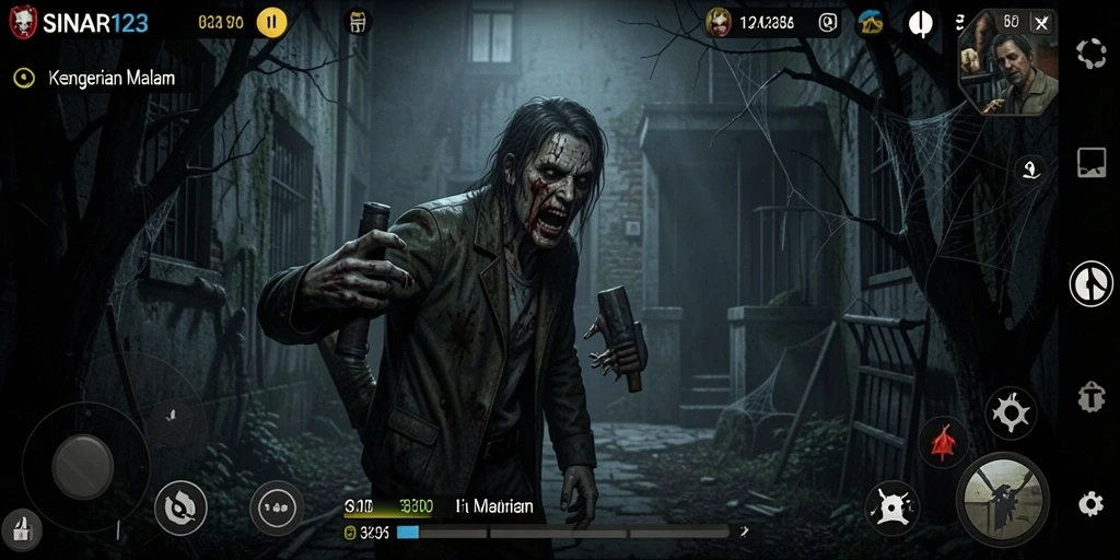 Tampilan gameplay SINAR123 yang penuh ketegangan dan kengerian.