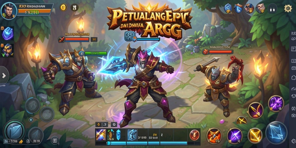 Screenshot ST789 menampilkan aksi pertempuran seru dalam dunia ARPG yang luas.