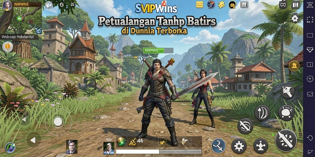 Screenshot utama SVIPWINS menampilkan indahnya dunia terbuka yang bisa dieksplorasi.