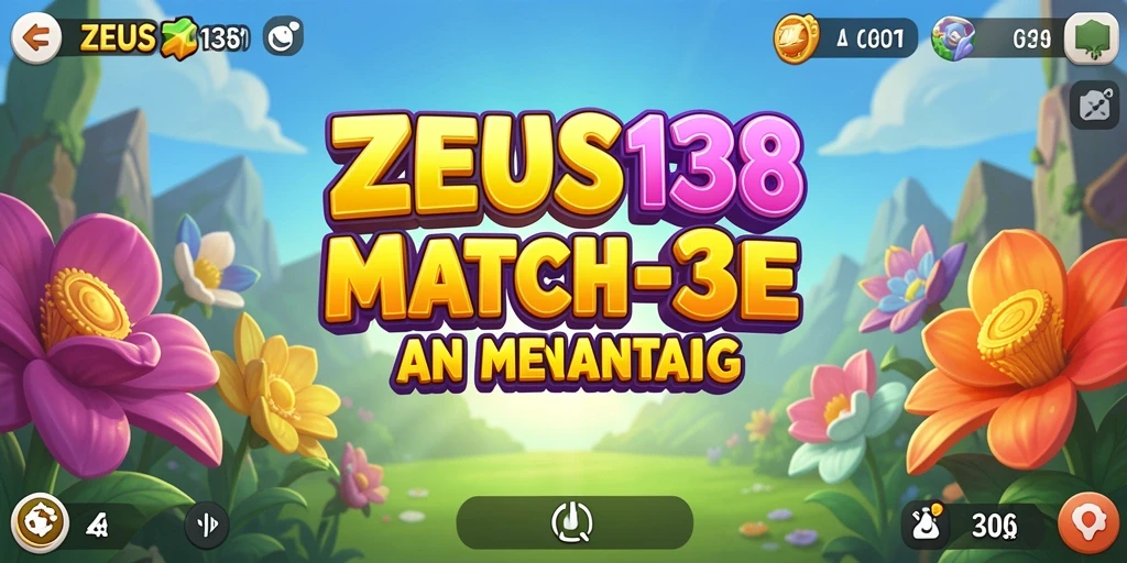 Screenshot gameplay ZEUS138 yang menampilkan aksi mencocokkan tiga item.